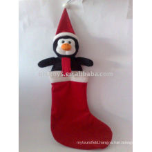 plush penguin christmas stocking soft toy